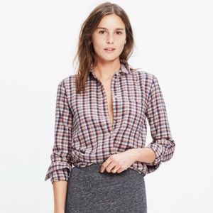 Madewell flannel slim boyfriend fit large